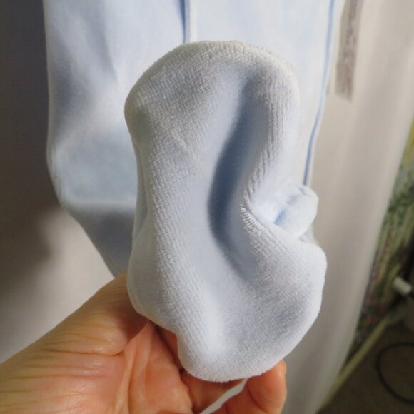 Baby Velour Footed Overalls & Embroidered Bunny (3pc) Set w hat cap - Picture 6 of 13